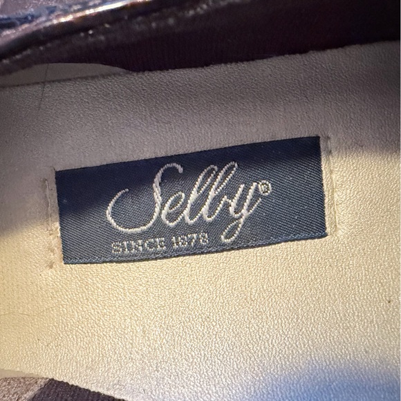 Vintage Shelby Brown Snakeskin Leather Block Pumps Women's Size 8 - Picture 10 of 11